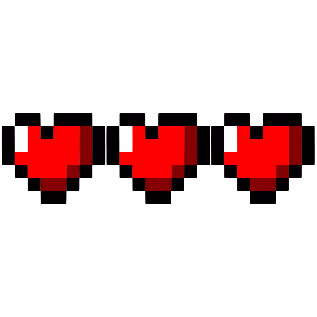 "Pixel Hearts" Cotton Shirt