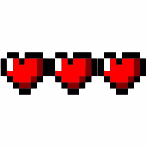 Pixel hearts